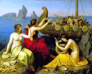 Ο Οδυσσέας και οι Σειρήνες. Odysseus and the Sirens - Alexander Bruckmann (1806 – 1852) . Oil on canvas